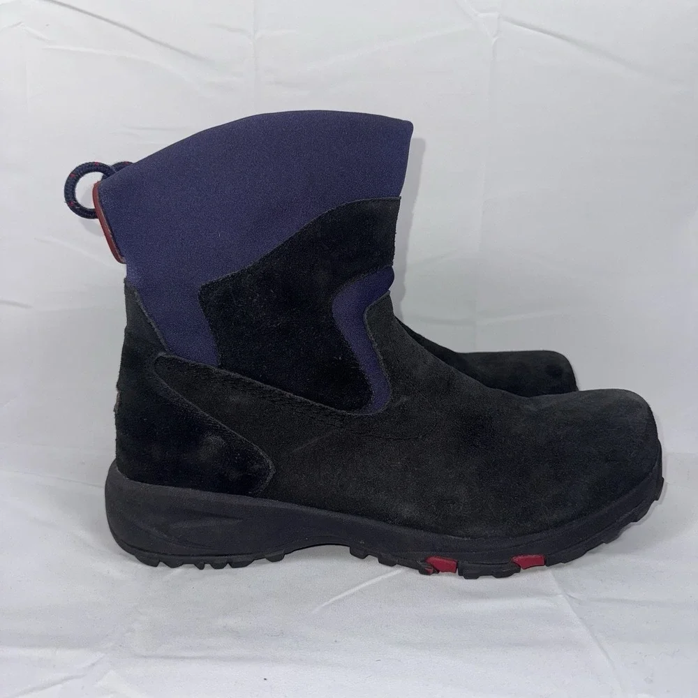 Men's Sz 13 M LL BEAN Thinsulate Flex & Cushion Slip On Boots Black Suede